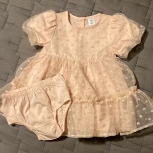 Nordstrom Polka Dot soft pink Dress